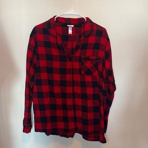 Red checkered pajama set from Target